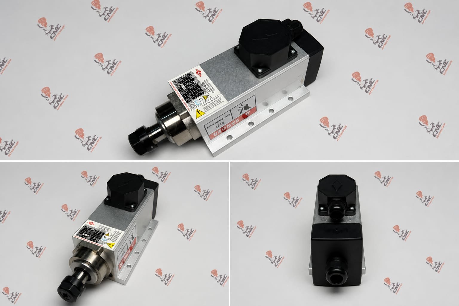 WANG JIANNAN 2.2kW Air-Cooled CNC Spindle Motor – GDZ80X73-2.2F(220V 380V / 24,000 RPM)