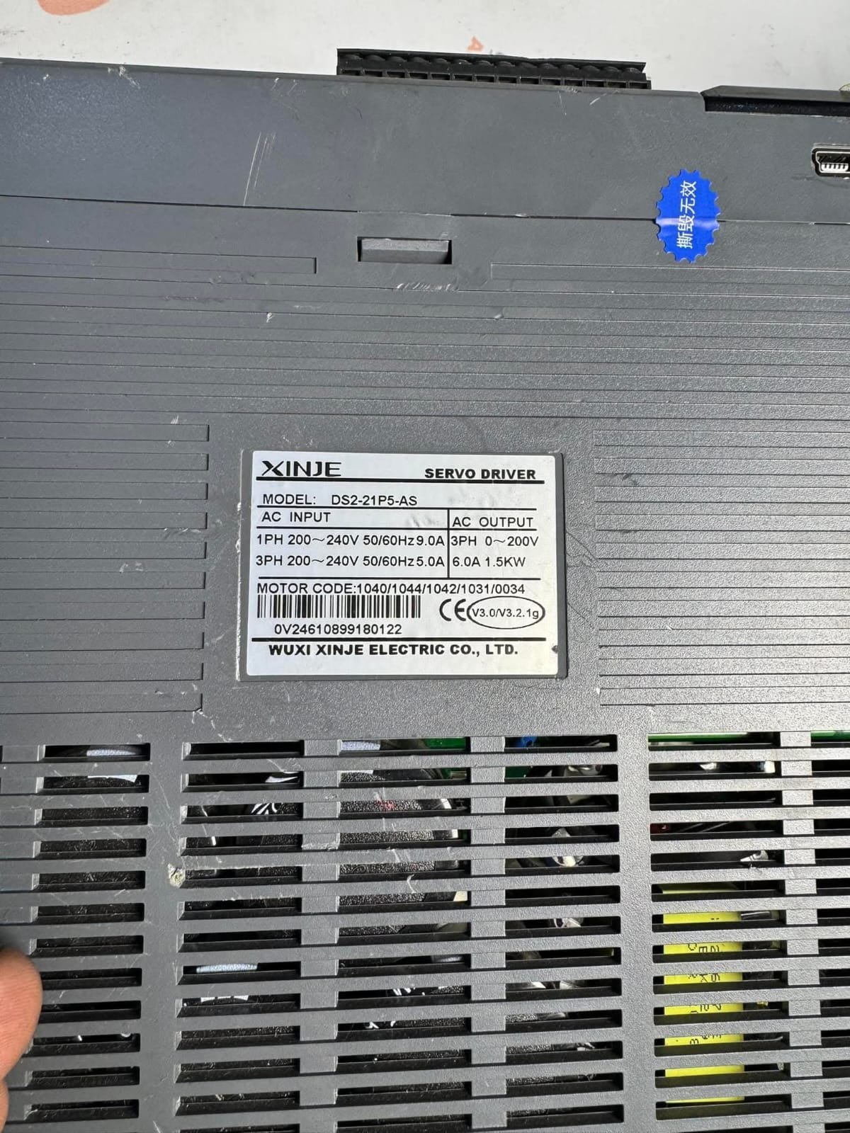 WUXI XINJE 1.5kw (1500w) DS2-21P5-ASLJ AC Servo Driver WUXI XINJE 1.5kw (1500w) MS-130ST-M06025B-21P5 AC Servo Motor + DS3L-21P5-PFA Driver - Image 3