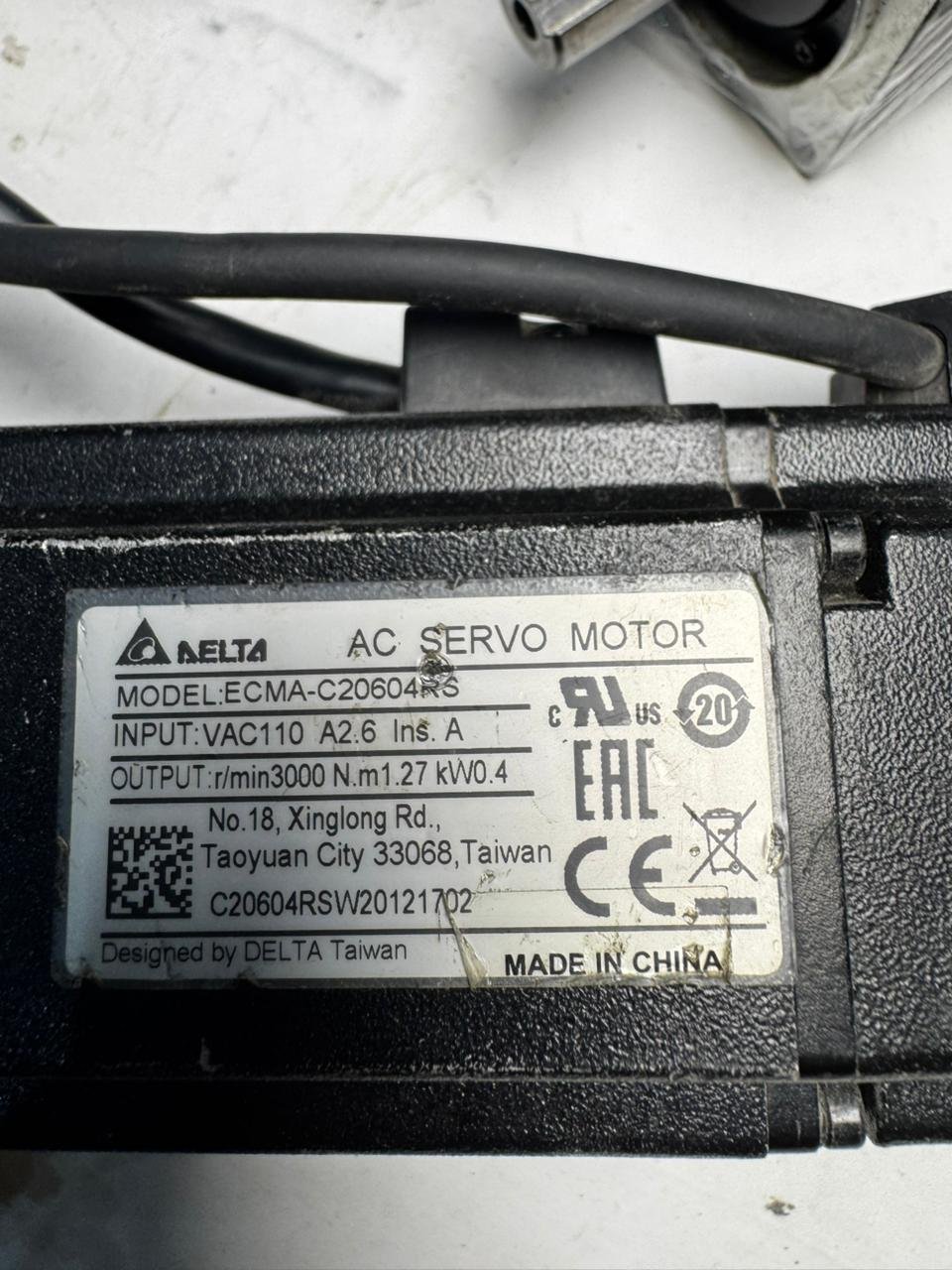 DELTA 0.4kw (400w) ECMA-C20604RS AC Servo Motor - Image 2