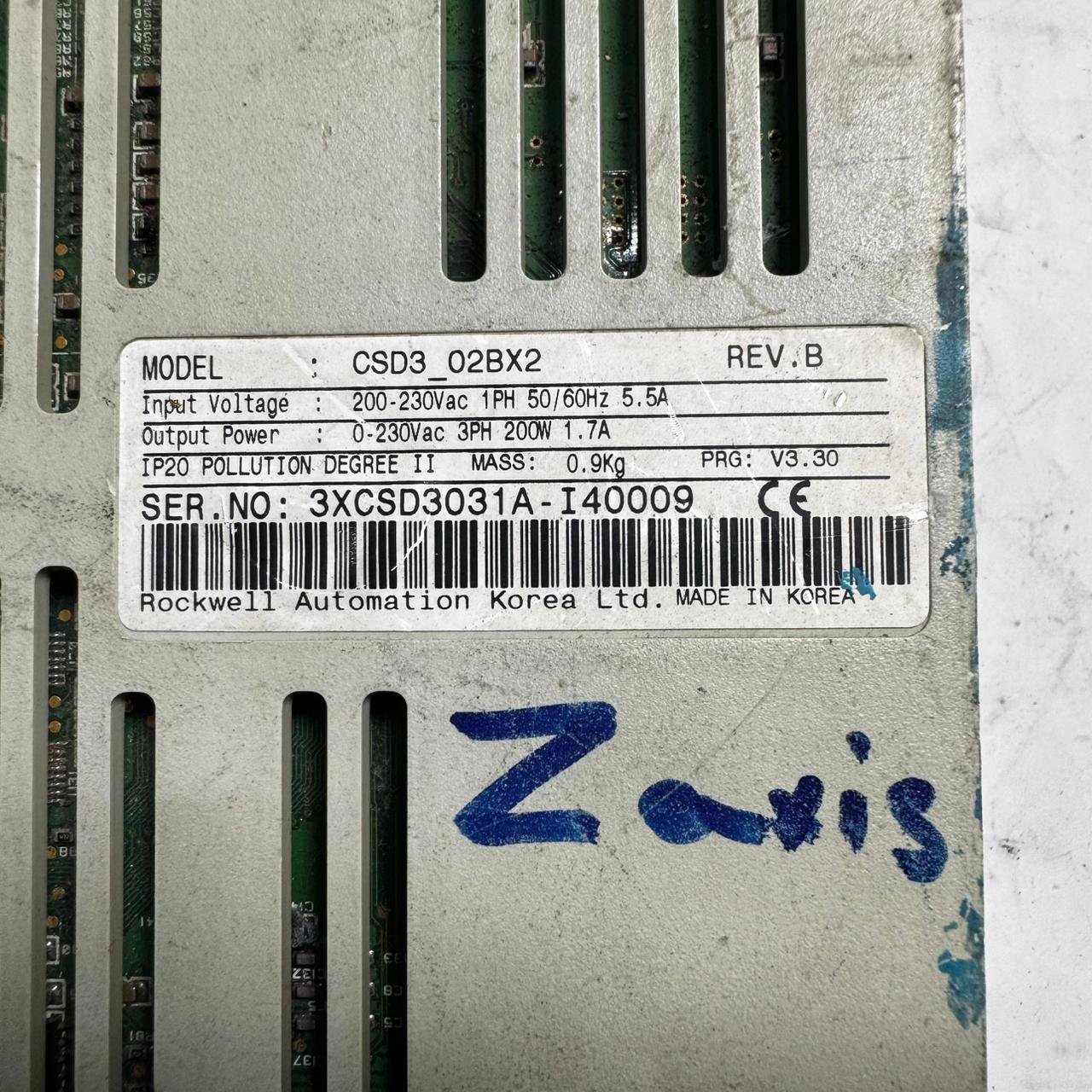 ROCKWELL SAMSUNG AUTOMATION 200w (0.2kw) CSD3_02BX2 CSD3-02BX2 AC Servo Driver - Image 2
