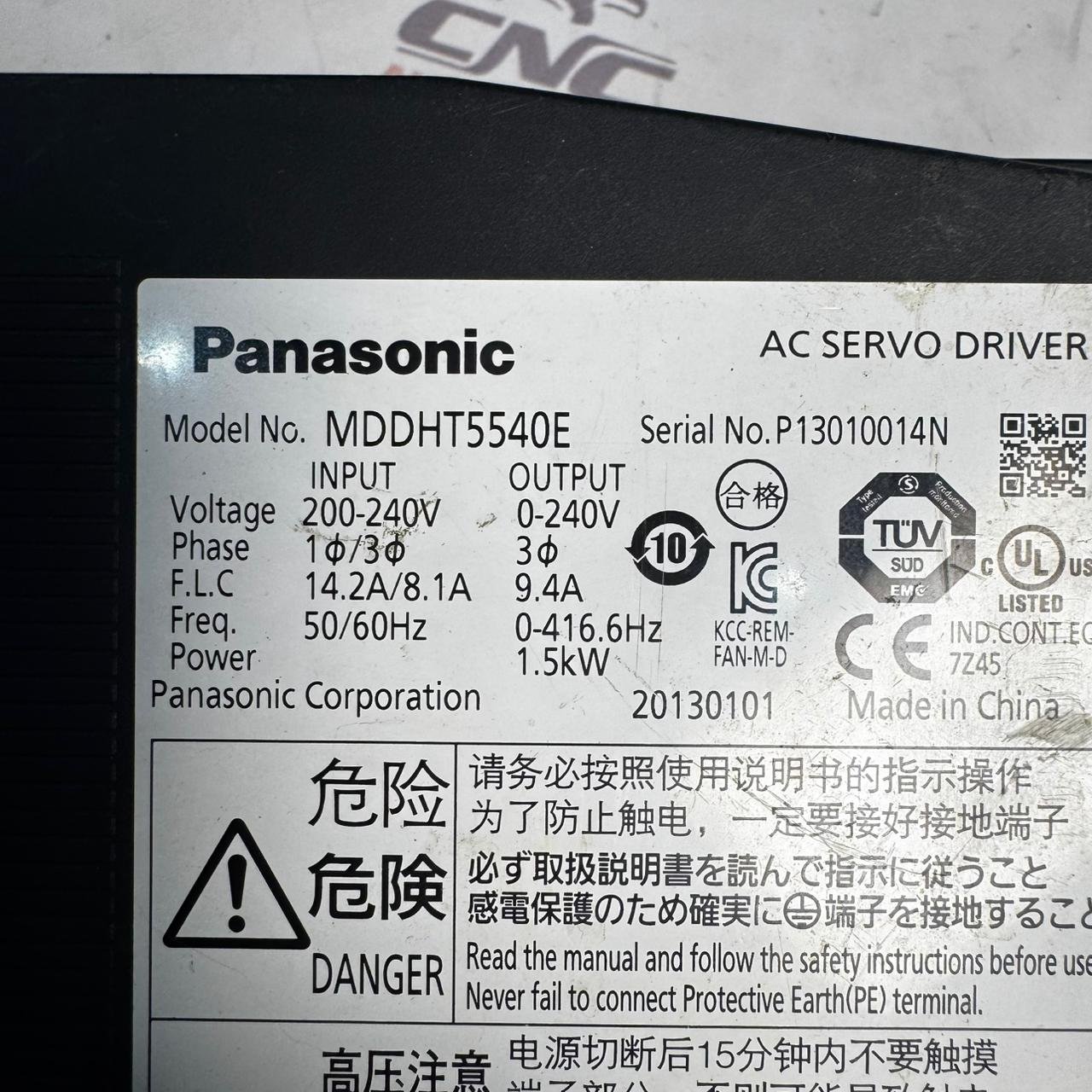 PANASONIC 1.5kw (1500w) MDDKHT5540E AC Servo Drive PANASONIC 1.5kw (1500w) MDME152GCGM A5 AC Servo Motor - Image 3