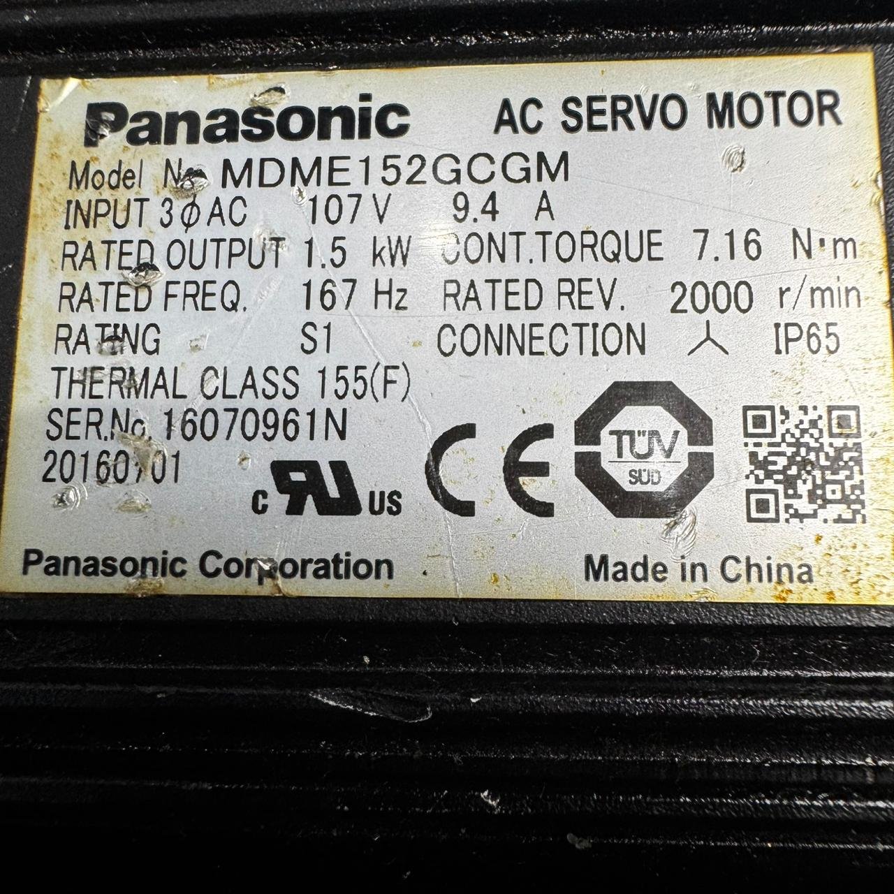 PANASONIC 1.5kw (1500w) MDME152GCGM A5 AC Servo Motor - Image 2