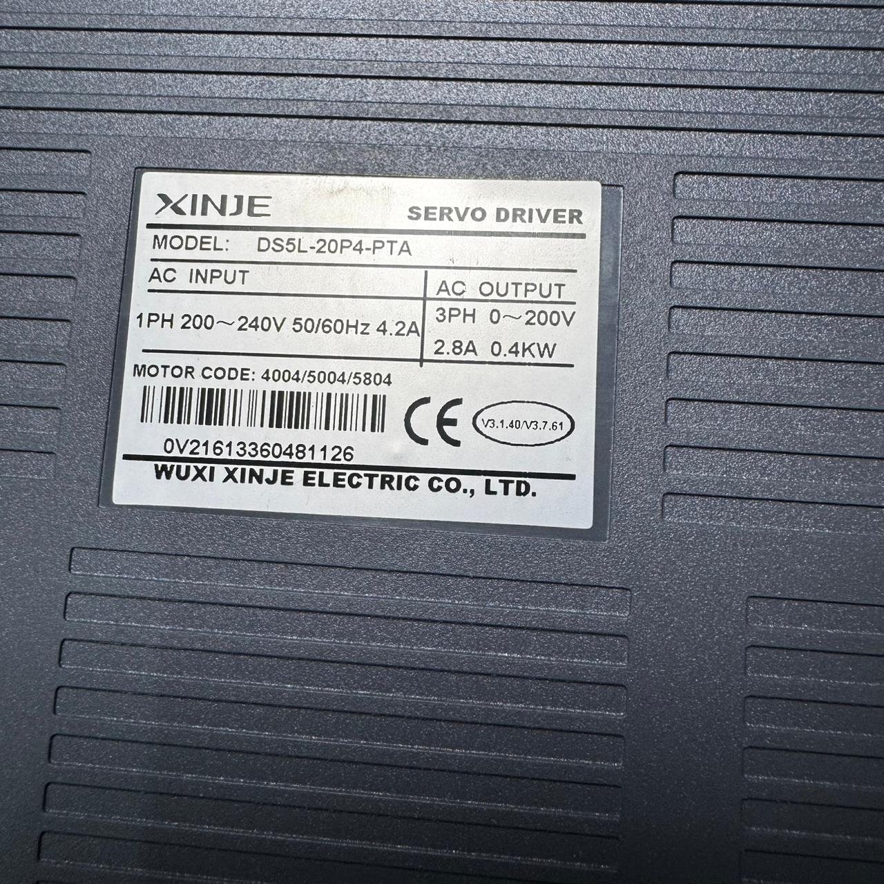 WUXI XINJE 0.4kw (400w) DS5L-20P4-PTA AC Servo Driver - Image 4