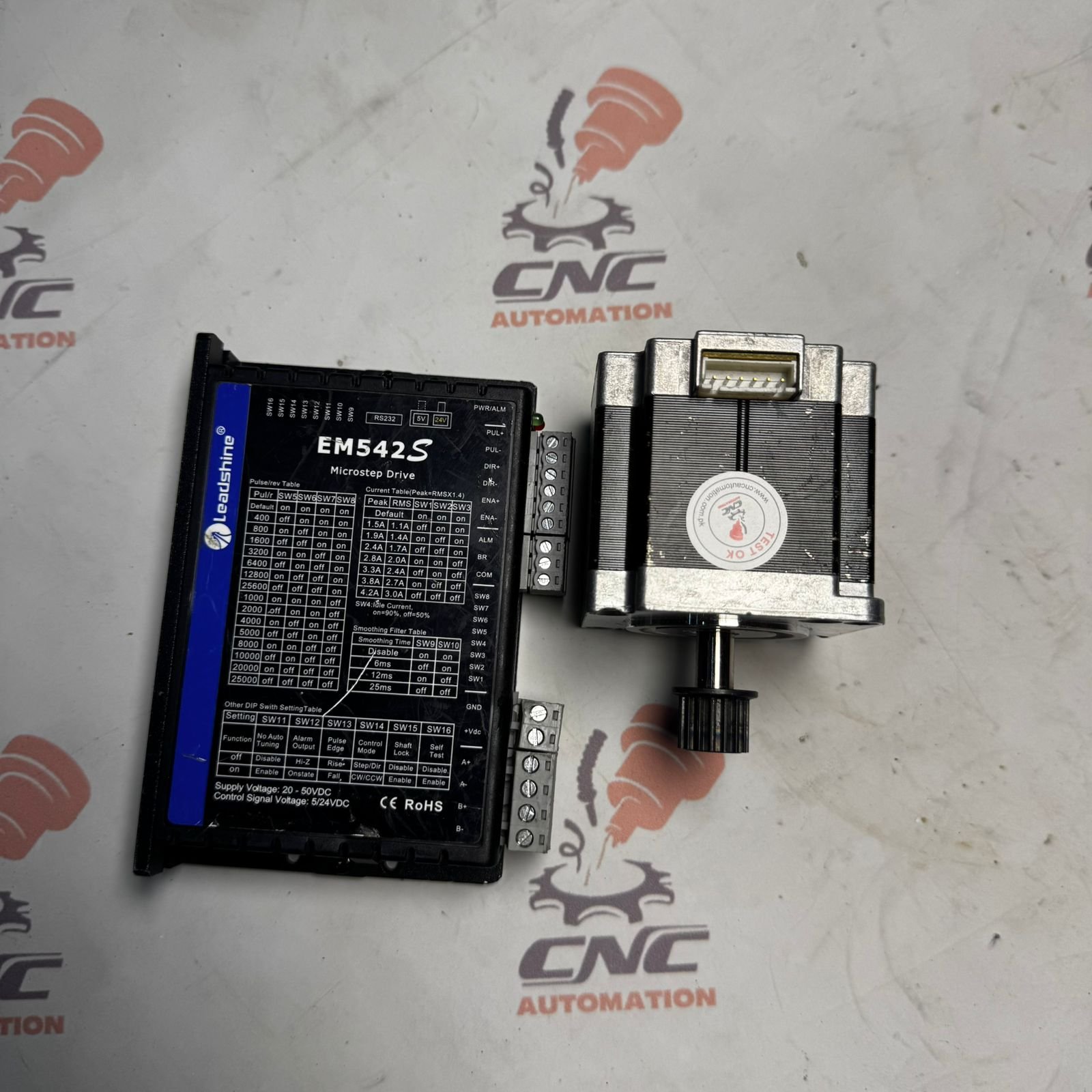 LEADSHINE EM542S 20~50V/DC 4.2A 2-Phase Microstep Drive Nema24 1.8°/step Stepper Motor