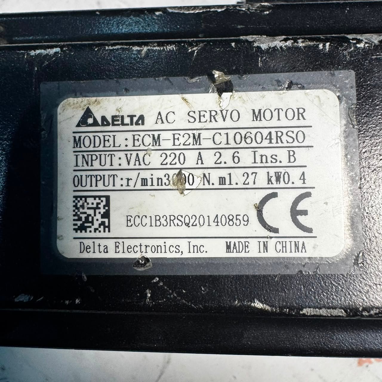 DELTA 0.4kw (400w) ECM-E2M-C10604RS0 AC Servo Motor - Image 4