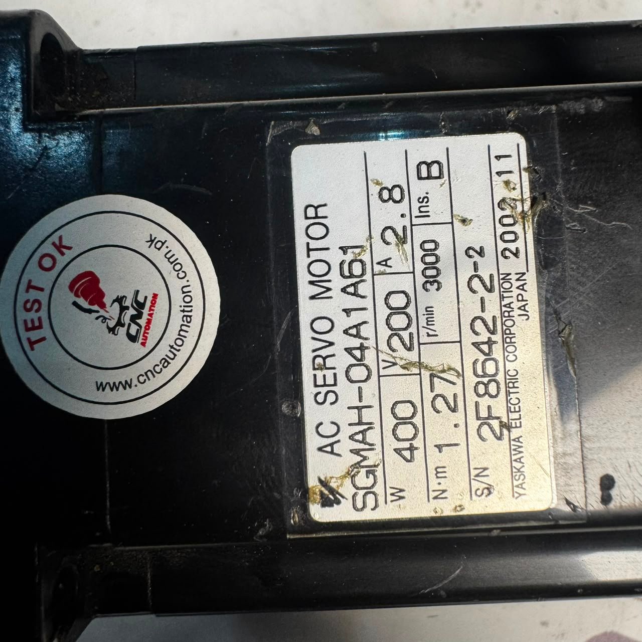 YASKAWA 400W (0.4Kw) SGMAH-04A1A61 AC Servo Motor - Image 3