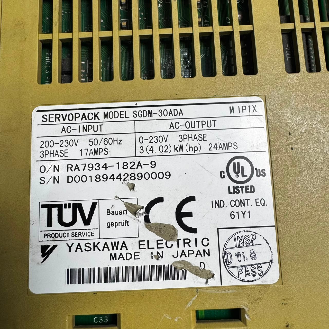 YASKAWA 3kw (3000w) SGDM-30ADA AC Servo Driver - Image 3
