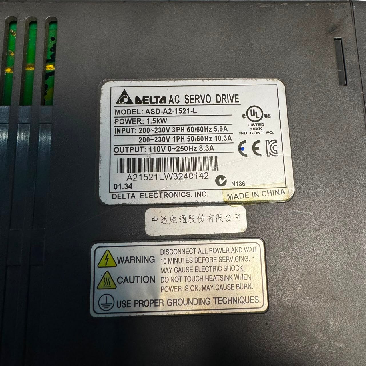 DELTA 1.5KW (1500w) ASD-A2-1521-L AC Servo Driver Ac Servo Driver in Pakistan - Image 2