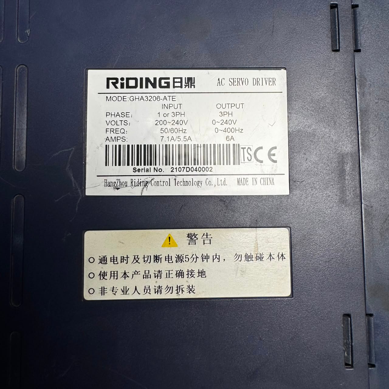 RIDING 1kw (1000w) GHE3206-ATE Ac Servo Driver in Pakistan - Image 2